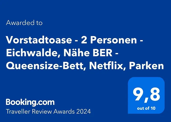 Vorstadtoase - 2 Personen - Eichwalde, Naehe Ber - Queensize-Bett, Netflix, Parken